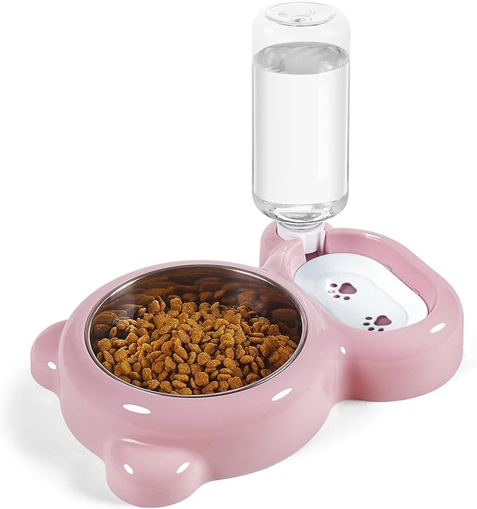 Azwraith Dog Bowls with Automatic Water Dispenser – 2-in-1 Feeding Station