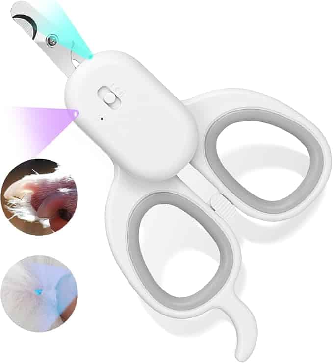 PAKEWAY Pet Nail Clipper with LED and UV Light
