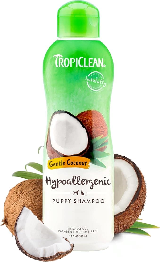 TropiClean Gentle Puppy Shampoo – Hypoallergenic & Coconut Scent